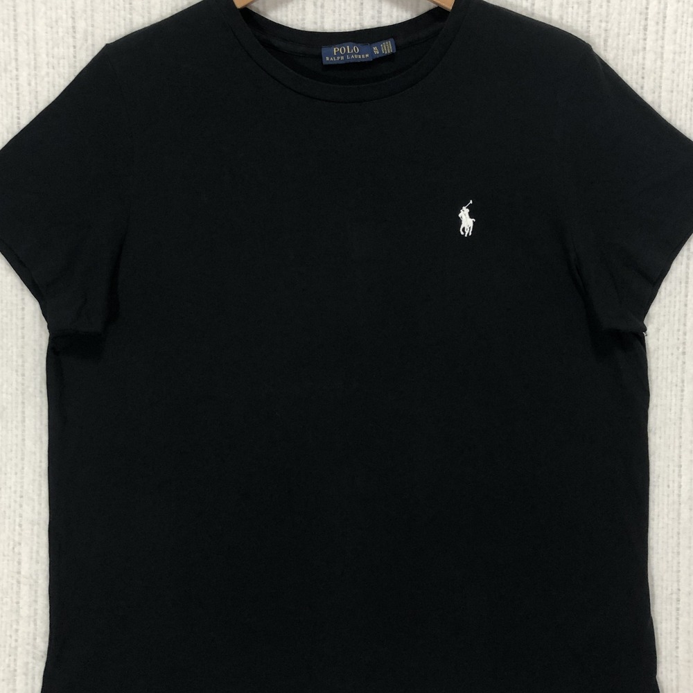 Polo Ralph Lauren Womens XL Black Short Sleeve Crewneck Pony Logo T-Shirt